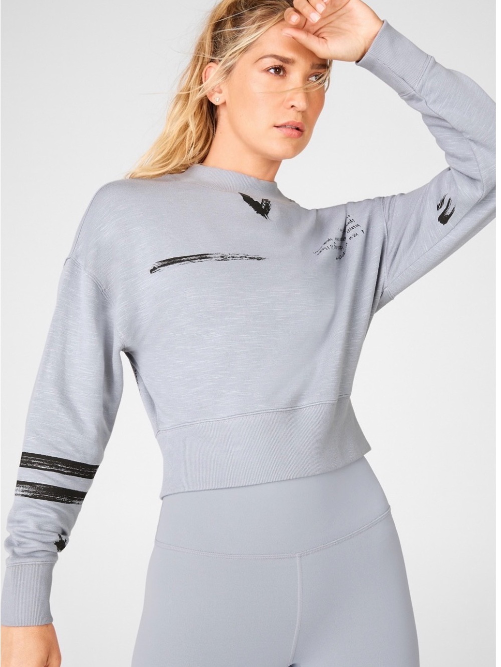 Fabletics Frankie Long-Sleeve Printed Pullover Women’s Size Large